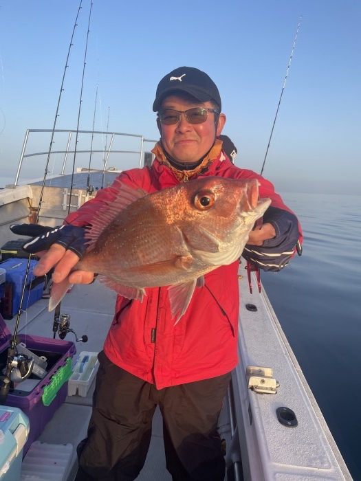 今日は朝から当たります。タイラバ の写真